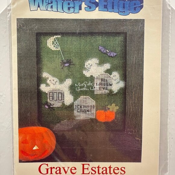 Waters Edge Grave Estates Cross Stitch Pattern Halloween - Picture 2 of 2